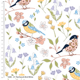 Lot de 5 Fat Quarters 100 % coton Motif Oiseaux de The Craft Cotton Co., 45 cm x 55 cm de large, pour loisirs créatifs, patchwork et quilting.
